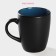 Mug ceramic share "gloss", 380 ml, black and blue color