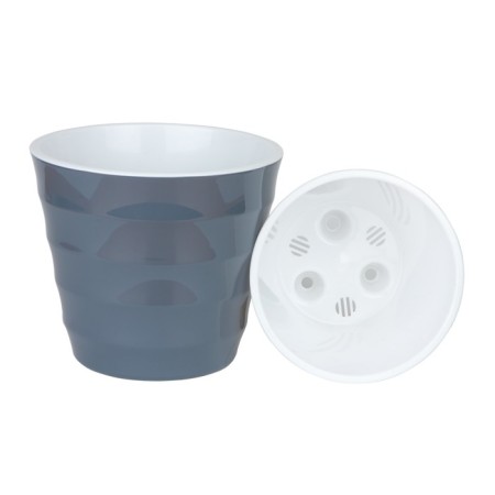 Plastic pot with the Laura tab, the color of the anthracite-1