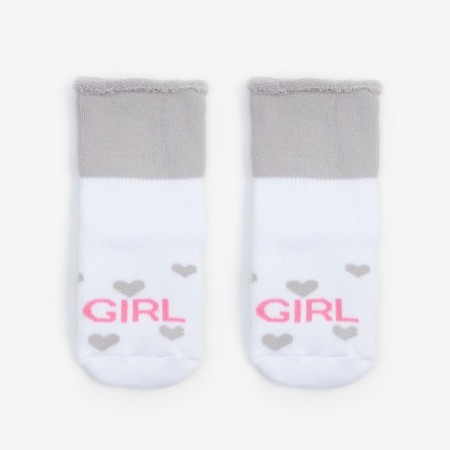 Набор носков для девочки махровые Крошка Я "Girl", 2 пары, размер 12-14 см-2