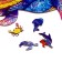 Wooden figured puzzle "Star whales", pair