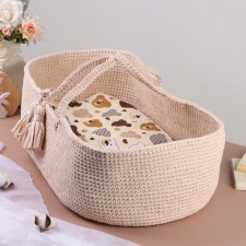 Luel with a mattress, 70 x 42 x 24 cm, beige, cotton