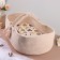 Luel with a mattress, 70 x 42 x 24 cm, beige, cotton