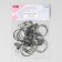 Set for curtains, connective ring, d = 36/41 mm, 10 pcs, clamp, 33 × 11 mm, 10 pcs, silver color