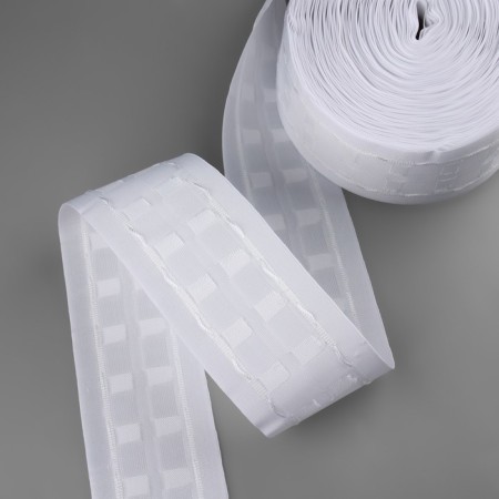 Curtain tape, matte, 7 cm, 30 ± 1 m, white color-3