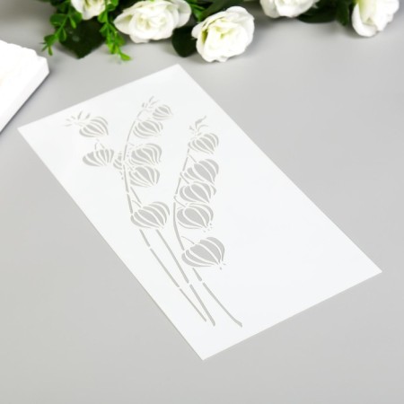 Plastic stencil "Physalis" 23x12 cm-1