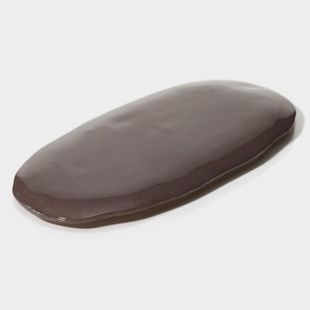 Glass Serving Magistro "Marble", 23.5 × 11 × 0.8 cm, black color-2