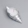 Candle "shell" in a candlestick of gypsum is small, 11.5x5.5x3.5 cm, silver