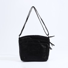 Bag Cross-Bodi with a zipper, black color