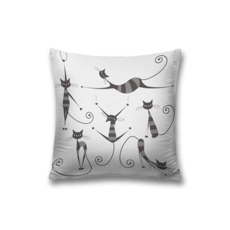 Pillowess decorative "striped cats", on a zipper, size 45x45 cm