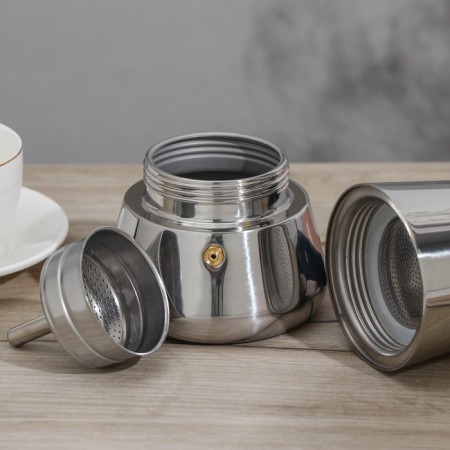 Coffee machine geyser Magistro Classic, 6 cups, 300 ml, stainless steel-6