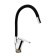 Accoona A4844F kitchen mixer, single -leaf, silicone spout, silumin, black/chrome