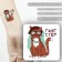 Tattoo on the body color "Cat - gangster" 6x6 cm