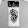 Tattoo on the body black "tree and triangles" 10.5x6 cm