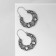 Earrings Metal "Vostok" Circle of flowers, color black silver