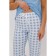 Female homemade set (sweatshirt and trousers), blue color, size 46