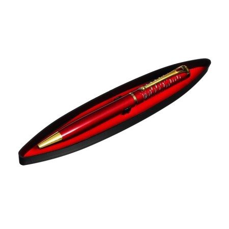 Gift Ball Handle in a Calligrata Plastic Calle "Francis", rotary, burgundy-golden housing