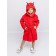 Baby robe, height 98 cm, red color