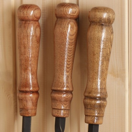 Set for the fireplace "Leon" (poker, scoop, brush), gold-7