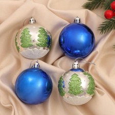 Set of balls plastic D-6 cm, 4 pcs 