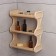 Rattan bathroom shelf, 3-long, 32 × 17 × 41.8 cm, sea sand color