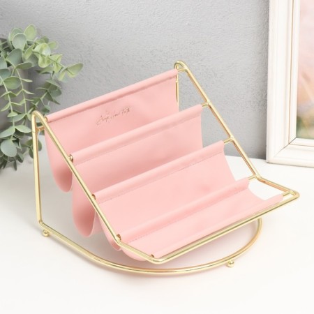 Steam for trifles metal, leatherette 4 tiers "Scandy" pink 20.5x20x14.5 cm