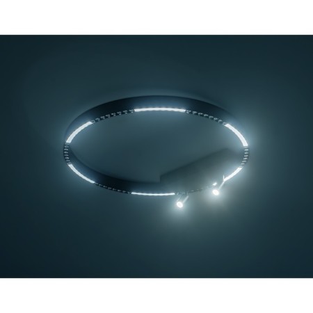 LED ceiling LED with additional backlight Ambrella Light, Linetech, FL5808, LED, 40 W, 2800LUM, 3000-6400K, Black Color Black-3