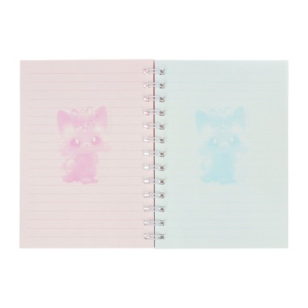 Notebook Gift Book on the comb 80l, line, color block, PVC Cat cover 3D (17.6x13.5cm) 105-5