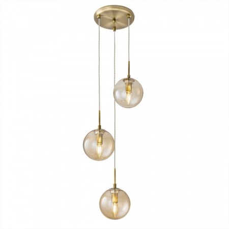 Suspended lamp Citilux "Tommy" CL102033, 33x33x35 cm, 3x40W, E14, brown color