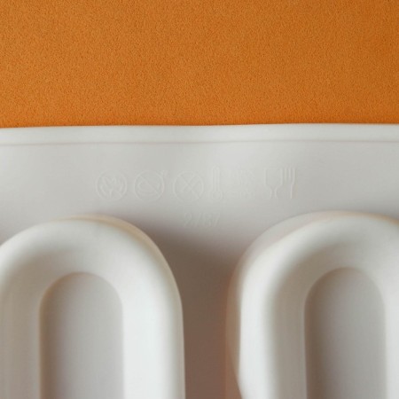 Form for mousse desserts and baking konfinetta "Venice", silicone, 29.5 × 17 × 3 cm, 6 cells, white color-4