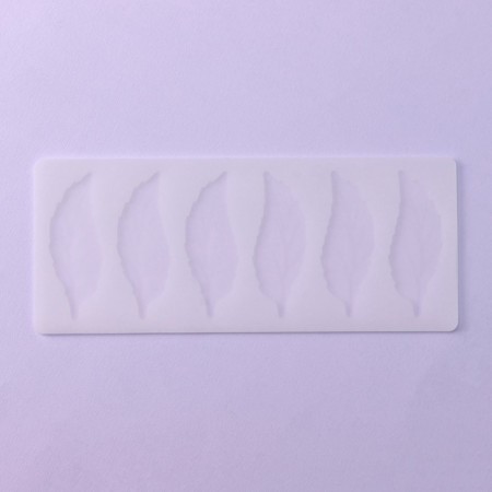 Form for chocolate "leaflets", silicone, 6 cells, 22 × 9 × 0.3 cm, the color is transparent-2