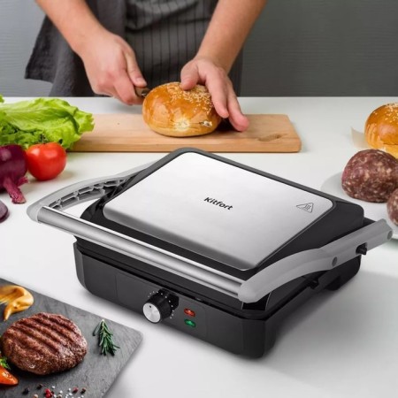 Electric grill KitFort KT-3633, 2200 W, anti-stick coating, 29x24 cm-6