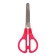 Chancellery scissors 13 cm, plastic handles, rounded ends with a ruler, MIX case