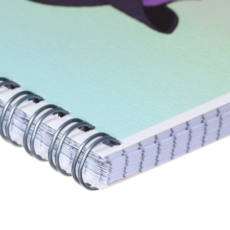 Notepad A5 80 sheets in the cage on the crest "Girls", solid cover, matte lamination, texture, block 65 g/m2, mix-2