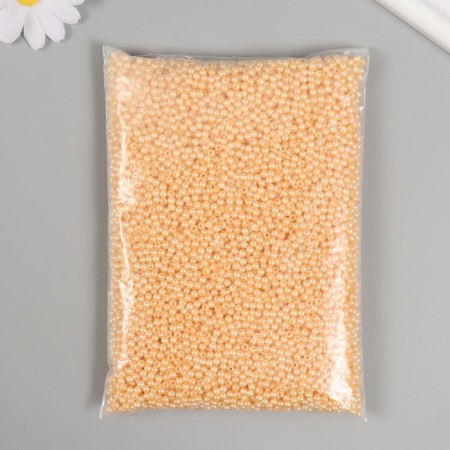 A set of beads "Pearls" d 4 mm, 250 gr, light beige-2