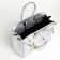 Women's bag on the Textura valve, small size, silver color