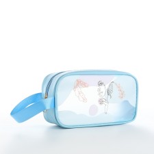 Cosmetic bag PVC Matte silhouette, 21*7*12, OTD on Lightning PL40, Blue