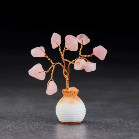 Souvenir "Tree of love. Pink quartz", natural stone, 7 x 3 cm