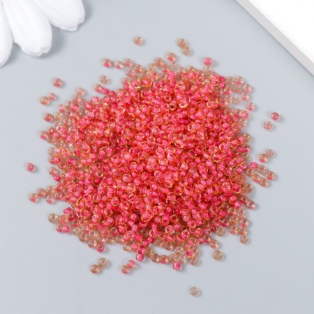 Beads "Astra" 11/0, 20 g (311 t. Pink/transparent with a color center)-1