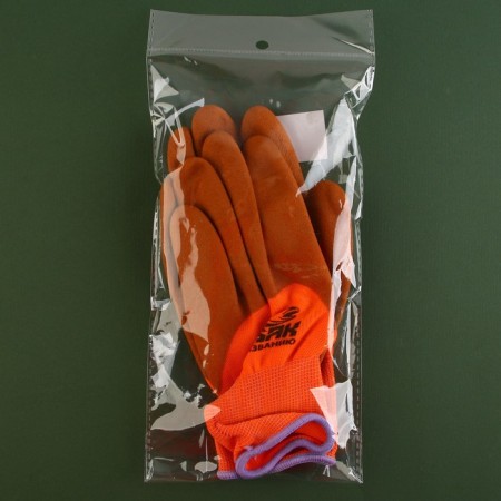 Fishing gloves, rubber "Fisherman by vocation", size m, color orange-4