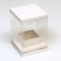 Box for flowers with a vase and PVC windows, folding, 16 x 23 x 16 cm, white