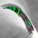 Wooden souvenir "Balo knife. Cerambit", blue with green