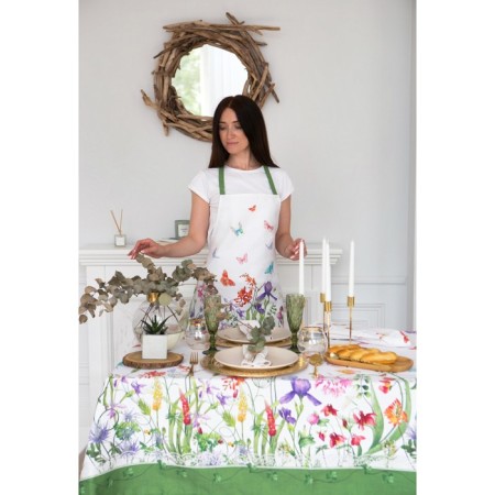 Apron "Ethel" meadow flowers 70x60 cm cm, 100% cotton, sarzha 190 g/m2-3