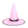 Carnival hat "Sorceress" with diodes, pink