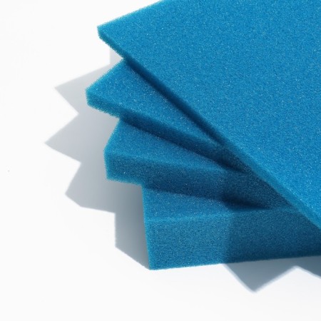 The sponge is rectangular, coarse, sheet 50 x 50 x 2 cm, blue-4