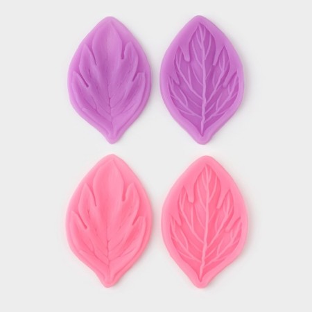 Mold "Foliage", silicone, 2 parts, 7 × 4.5 cm, color mix-1