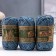 Yarn "Golden Fiber Jute" 100% jute 50m/50g set 3pcs (blue)