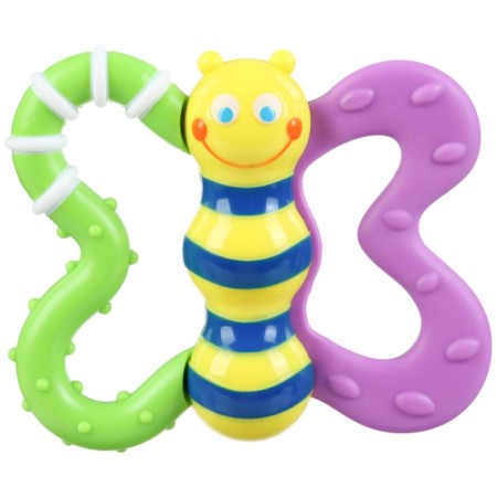 The “butterfly” rattle with elastic elements, in a bag, crumb I-1
