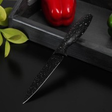 A knife with an anti -wagoning coating of the “marshmallow”, universal, blade 12.5 cm, black color