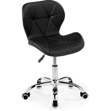 Computer chair Trizor Metal/Eco -leather, Chrome/Black 53x53x69 cm-5
