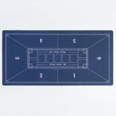 Cloth for poker, rubberized, 120 x 60 cm, thickness 3 mm, blue-4